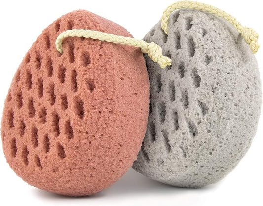 BAIMEI IcyMe Body Bath Sponge for Shower – Soft & Exfoliating, 2-Pack | Soft, Durable & Skin-Friendly Exfoliating Loofah Sponge, Easy To Grip, Rich Lather Quick Rinse, Daily Bath Gifts for Women