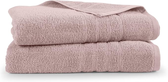 Martex 2-Pack Ultimate Performance Bath Sheet Set, Crystal Pink, 33" x 65" | 100% Cotton, Extra Large Bath Towels, Super Absorbent, Low-Linting, Supersoft
