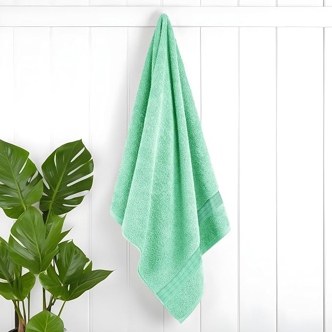 Bliss Casa 100% Cotton Bath Towel Set – 27″×54″, Ultra-Soft & Highly Absorbent Towels for Bathroom – Quick-Dry, Durable & Skin-Friendly (4-Pack)