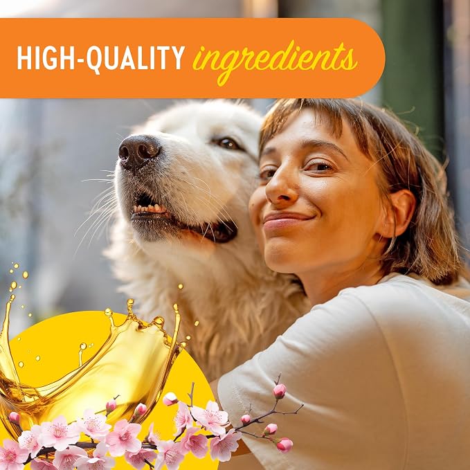 Dogtopia Essential Fatty Acid (EFA) Deodorizing Conditioner for Dogs and Pets (12oz) – Cherry Blossom Scent | Soothing Conditioner Rich With Moisturizing Emollients | Tearless, Soapless & Alcohol-Free
