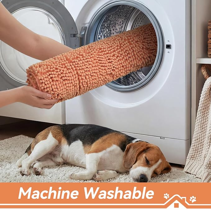 Bcoimo Super Absorbent Dog Door Mat, 36"*24" Anti Slip Mat for Muddy Paws, Pet Rugs for Dirty Paws Washable that Absorbs Moisture and Dirt, for Dog Cage and Pet Resting Carpet