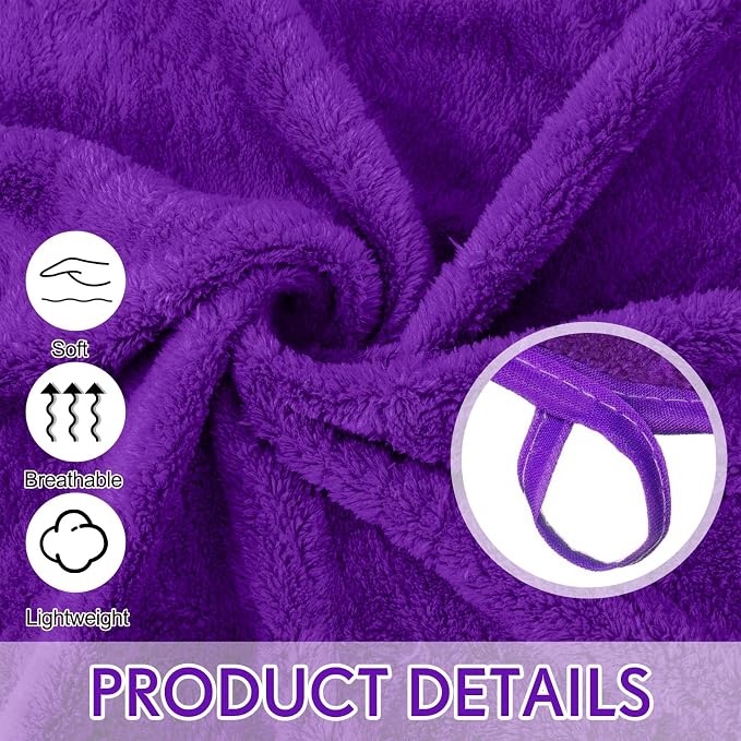 SmoothNovelty 2 Pack Bath Sheets 40 x 80 Inch Oversized Jumbo Extra Large Towels Quick Dry Coral Fleece Absorbent Soft Lightweight XL Shower Towels for Home Gym Travel Beach Spa Pool Hotel (Purple)