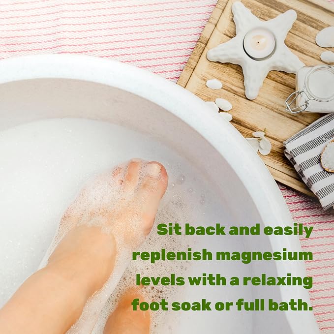 DEAL SUPPLEMENT Pure Magnesium Flakes Bath Soaks, 10lbs - Natural Epsom Salt Substitute | High-Absorption Chloride | Hydrates Skin & Promotes Relaxation - Unscented