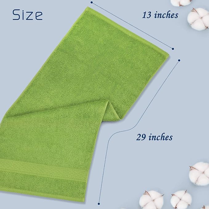 Cleanbear Ultra Soft Hand Towels 12 Pack 6 Colors 100% Cotton Hand Towel Set for Family Members (13 x 29 Inches)