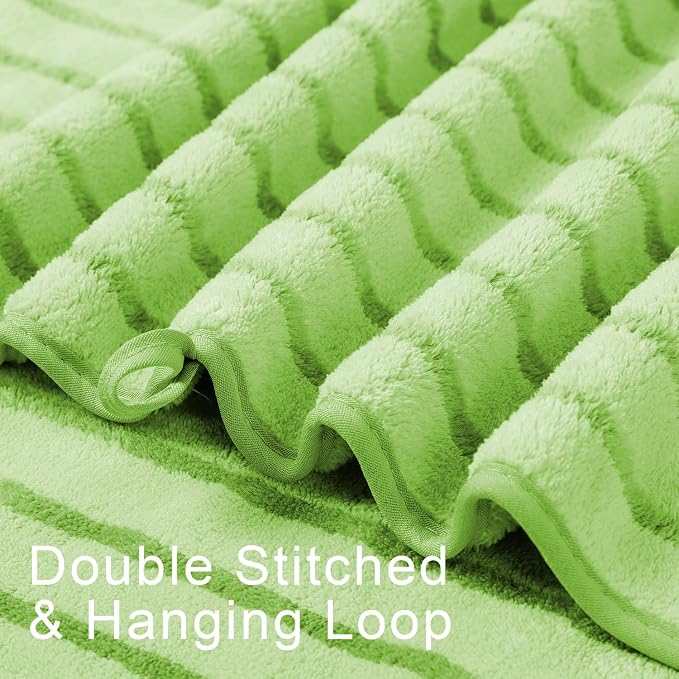 Mistyrose Bath Towels,8 Pack Large Bath Towels Set Super Absorbent Microfiber Bath Sheets-2 Oversized Bath Sheets 2 Hand Towels 4 Washcloths for Family Hotel Spa Gym(Fruit Green
