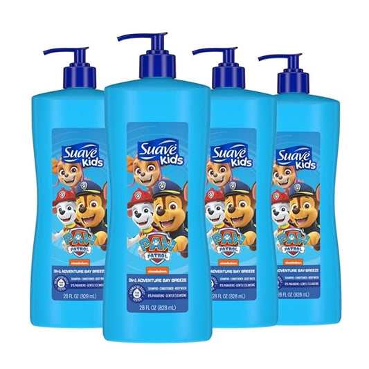 Suave Kids 3 n1 Body Wash & Shampoo Paw Patrol 28 oz(Pack of 4)