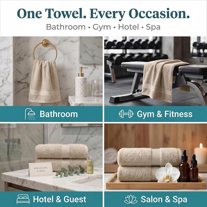 Sofea Bath Sheet Towels 2 Pack Oversized, (35 x 70 Inches) 100% Cotton Jumbo Bathroom Towels, Extra Large Soft Absorbent Bath Sheet Towels