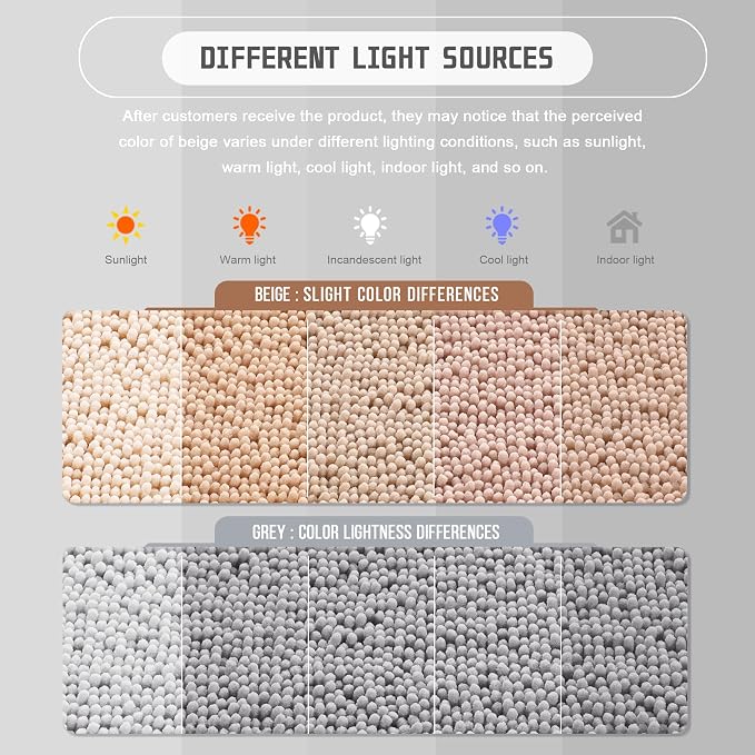 Yimobra Long Bathroom Rugs 44"x24", Extra Soft Non Slip Bath Mat for Tub, Super Absorbent Quick Dry Shaggy Rug Floor Carpet, Machine Washable,Beige