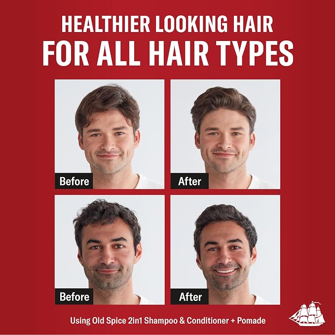 Old Spice Mens 2-in-1 Shampoo and Conditioner, Swagger, Cedarwood Lime Scent, For All Hair Types, Healthier, Fuller, Moisturized Looking Hair, Barbershop Quality, Remove Dirt & Oil, 21.9 fl oz