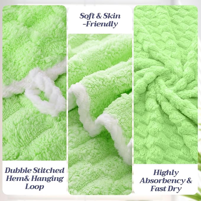 Peryiter 4 Pcs Extra Large Bath Towels Set 35 x 70 Inches Coral Fleece Oversized Bathroom Towel Quick Dry and Absorbent Bath Sheet for Bathroom Shower Gym Beach Yoga Sport Spa(Pink,Blue,Green,Purple)