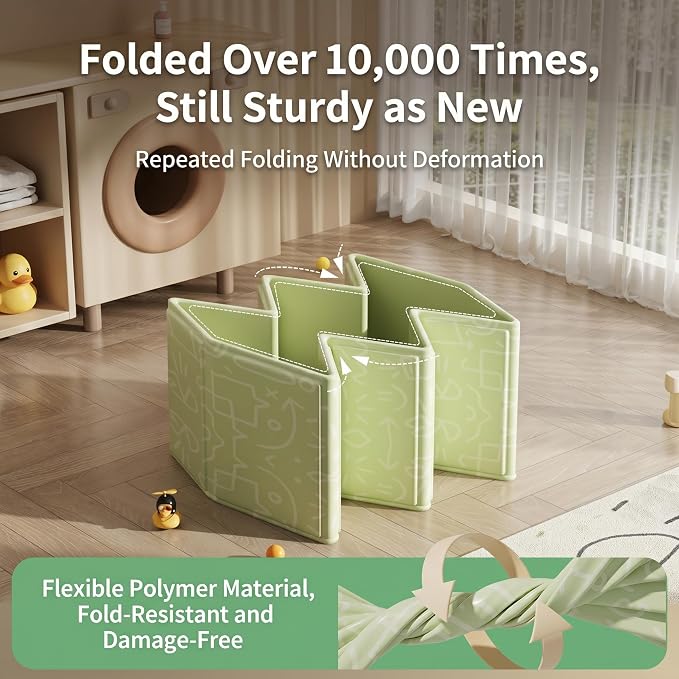 Foldable Portable Bathtub for Pets,Dog,Cat, Freestanding PP Plastic and PVC, Capacity, Portable Green for Pets Play