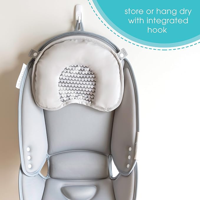 Summer Infant Snug Support in-Sink Bather – Bathe Newborns up to 6 Months with Confidence Right in The Sink - Compression-Molded Foam Baby Bath Sink Cushion is Adjustable and Includes Anti-Slip Grips
