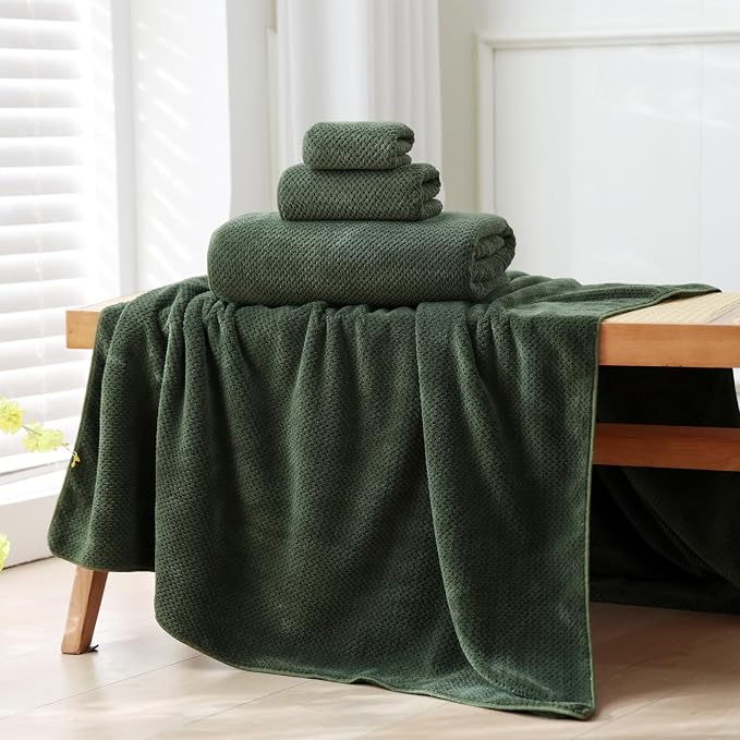 40x80 Inches Bath Sheets Towels for Adults Oversized Bath Towels Extra Large Luxury Super Soft Absorbent Quick Dry Microfiber(Olive Green,1PCS)