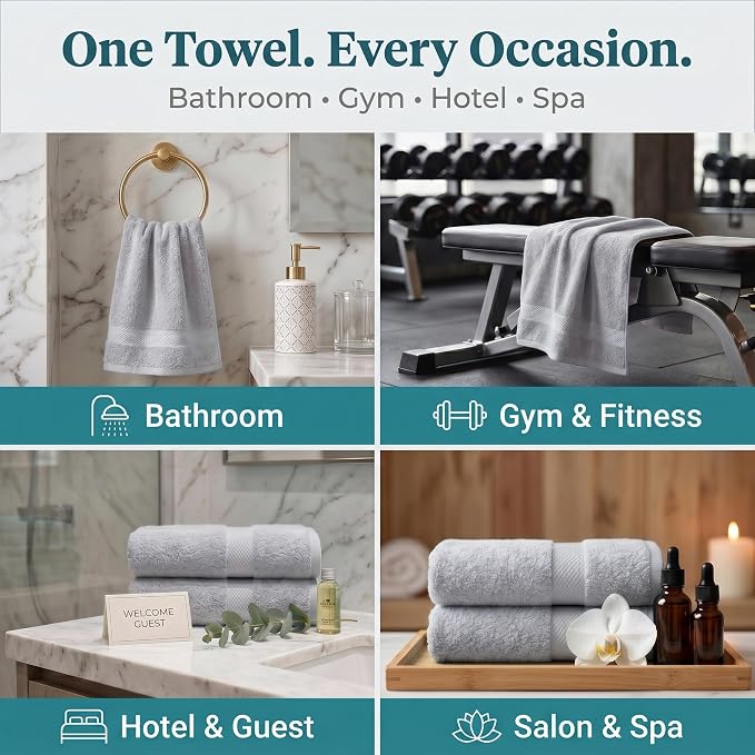 Sofea Bath Sheet Towels 2 Pack Oversized, (35 x 70 Inches) 100% Cotton Jumbo Bathroom Towels, Extra Large Soft Absorbent Bath Sheet Towels