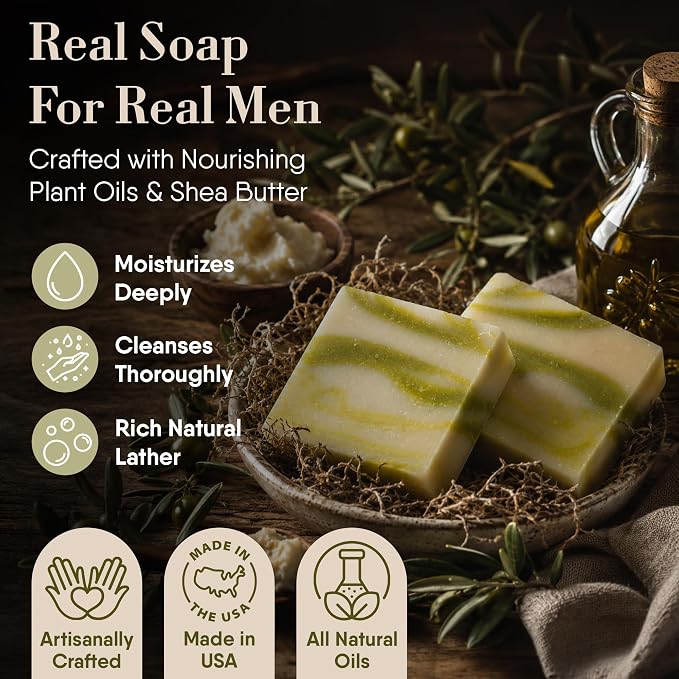 360Feel Cool Fresh Aloe Soap - Made in The USA - Castile Handmade, All-Natural Cold-Processed - Infused with Aloe Vera for Refreshing Cleanse and Creamy Rich Lather (5 oz)