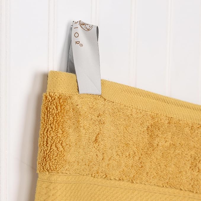 Superior Egyptian Cotton Plush & Absorbent, Bath Towel Set of 4, Gold | Quick Dry, Soft Luxury Towel Set, Bath Essentials for Bathroom, Guest Bath, Spa, 4 Piece Bath, Madeline Towels