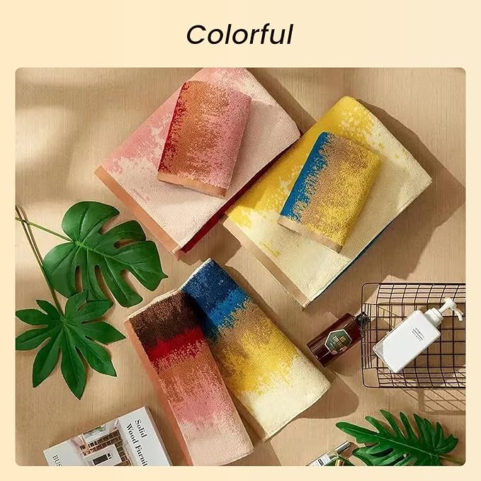 18-Piece Cotton Bath Towel Set for Bathroom, Hanging Loops, Coastal Ombre | Stock-up towel set for family bathrooms, guest baths, multi-bath homes, and wash-day rotation, OEKO-TEX certified, easy care