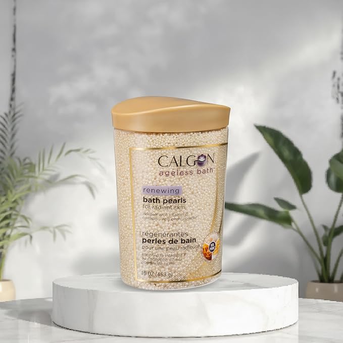 Calgon Ageless Bath Series Renewing Pearls, 16 oz. (Pack of 4)