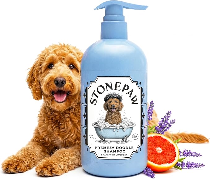 Premium Doodle Shampoo and Conditioner – Detangling Dog Shampoo for Doodles, Goldendoodles, Bernedoodles, and Labradoodles – Adult & Puppy Shampoo, Lavender, 16oz