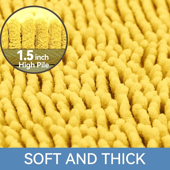 Bcoimo Bathroom Rugs 24x17, Bath Mats for Bathroom Non Slip with Rubber Backing,High Absorbent Microfiber Bath Rugs Quick Drying, Machine Washable, Durable Decor