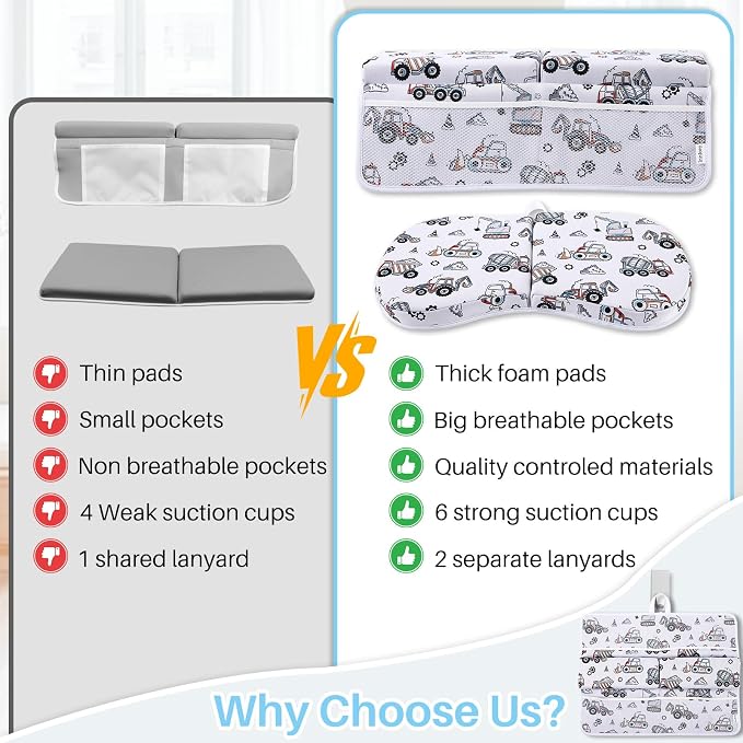 Bath Kneeler and Elbow Rest Pad Set, 1.6'' Thick, Quickly Dry, Bathtub Kneeler Pad with Bath Accessories Storage, Bath Kneeling Pad and Elbow Pad for Tub