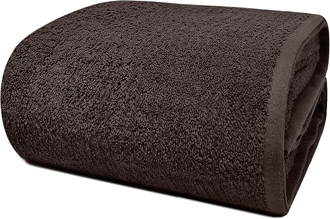 RIVERSIDE Pack of 1 Jumbo Bath Sheet 40 x 80 Inches - Extra Large Bath Towel, Super Soft & Highly Absorbent, 100% Cotton Quick Dry, Perfect to Wrap Yourself in - Brown