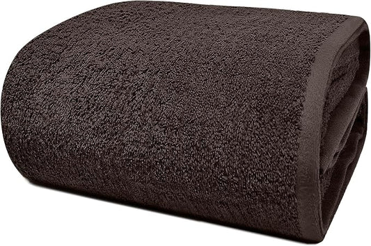 RIVERSIDE Pack of 1 Jumbo Bath Sheet 40 x 80 Inches - Extra Large Bath Towel, Super Soft & Highly Absorbent, 100% Cotton Quick Dry, Perfect to Wrap Yourself in - Brown