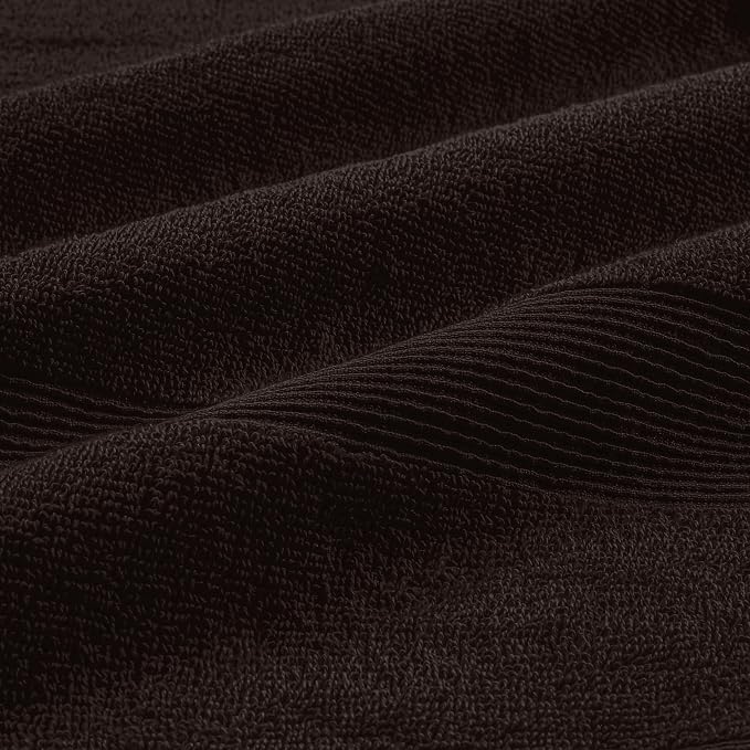 Belizzi Home 8 Piece Towel Set 100% Ring Spun Cotton, 2 Bath Towels 27x54, 2 Hand Towels 16x28 and 4 Washcloths 13x13 - Ultra Soft Highly Absorbent Machine Washable Hotel Spa Quality - Chocolate Brown