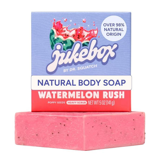 JUKEBOX Natural Women’s Bar Soap – Creamy Lather – Shower & Bath Soap, Crafted Using Cold Process With Natural Oils – No Harsh Ingredients – Watermelon Rush, 5oz
