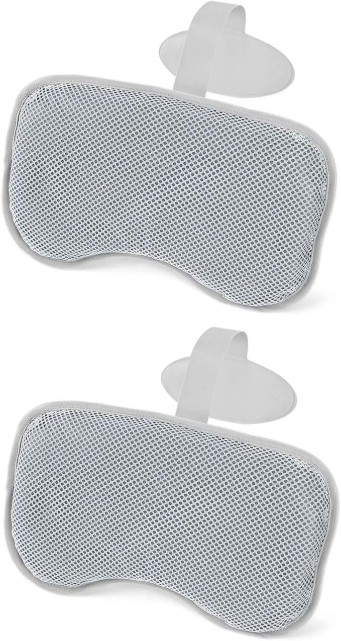 Bestway 2 Pack SaluSpa Padded Headrest Pillows with Adjustable Strap to Adjust Height, Washable Mesh Cover, Compatible with SaluSpa Hot Tubs, Gray