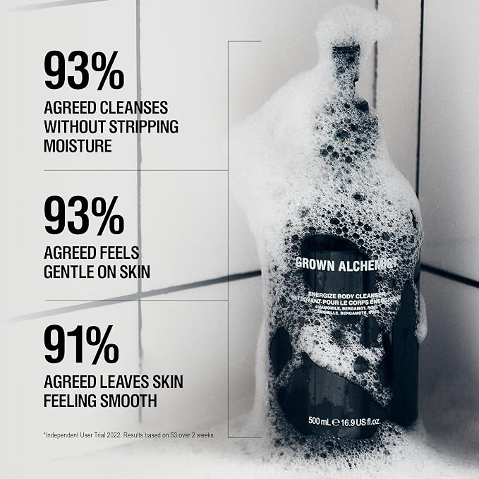 Grown Alchemist Energize Body Cleanser Set (500 ml) + Refill (1L)