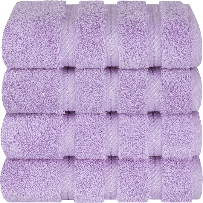 American Soft Linen 100% Cotton Luxury Turkish Towels, 4 PC Hand Towel Set | Soft Absorbent Quick Dry OEKO Tex Standard 100 Certificated Durable Machine Washable Breathable Premium Hotel Quality