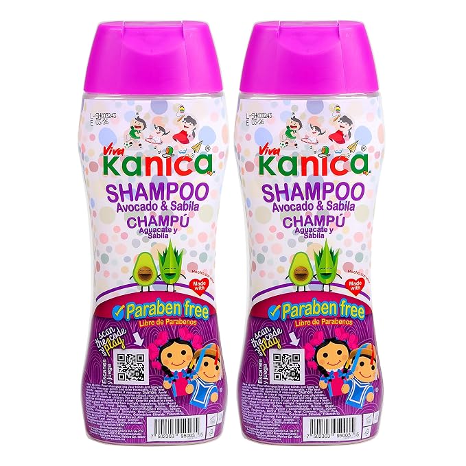 KANICA Kids Shampoo, Avocado & Aloe Vera Gentle Hair Cleanser, Paraben & Alcohol Free, Nourishing Daily Shampoo for Kids Hair Care, 13.5 fl oz (Pack of 2)