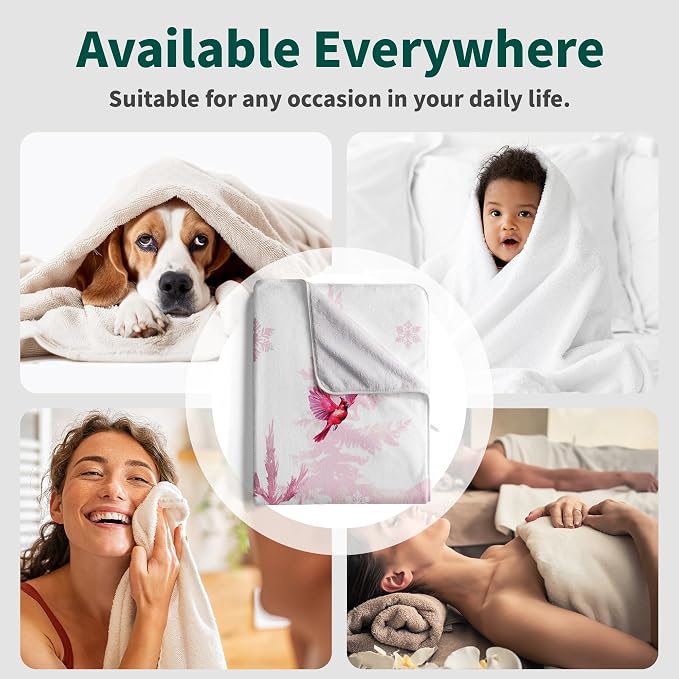 Pink Winter Fleece Bath Towel Absorbent Microfiber Decoration Bathroom Towel for Holiday
