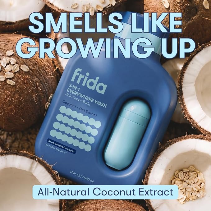 Frida for Kids 3-in-1 Hair Face & Body Wash for Kids, 17 oz