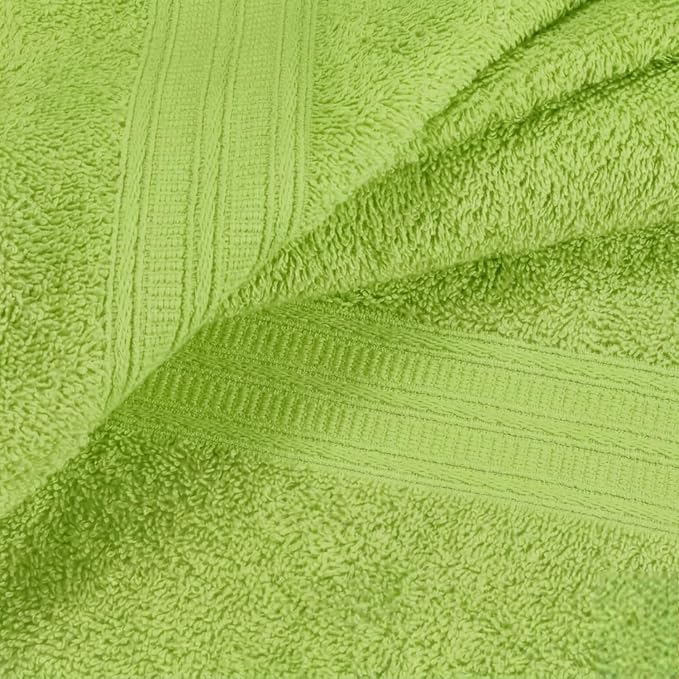 BOUTIQUO Ultra Soft Cotton Washcloths, Contains 12 Piece Face Cloths 12x12 inch, Ideal for Everyday use Face Towels, Compact & Lightweight Multi Purpose Washcloths - Kiwi Green