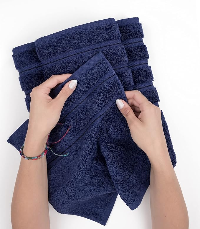 American Soft Linen 100% Cotton Luxury Turkish Towels, 6 Piece Towel Set | Soft Absorbent Quick Dry OEKO Tex Standard 100 Certificated Durable Machine Washable Breathable Premium Hotel Quality