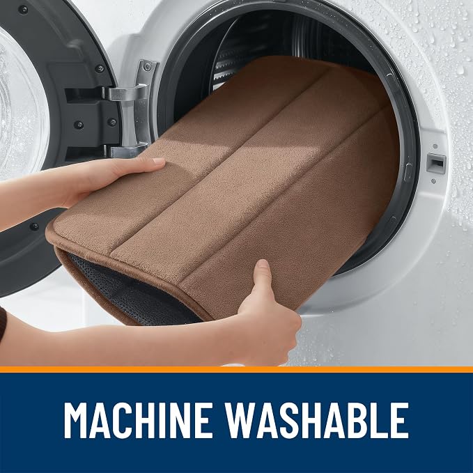 OLANLY Memory Foam Bath Mat 44x32, Super Soft Absorbent Bathroom Rugs, Quick Dry, Machine Washable Shower Floor Rugs, Bathmat Carpet, Bathroom Home Decor Accessories, Mocha
