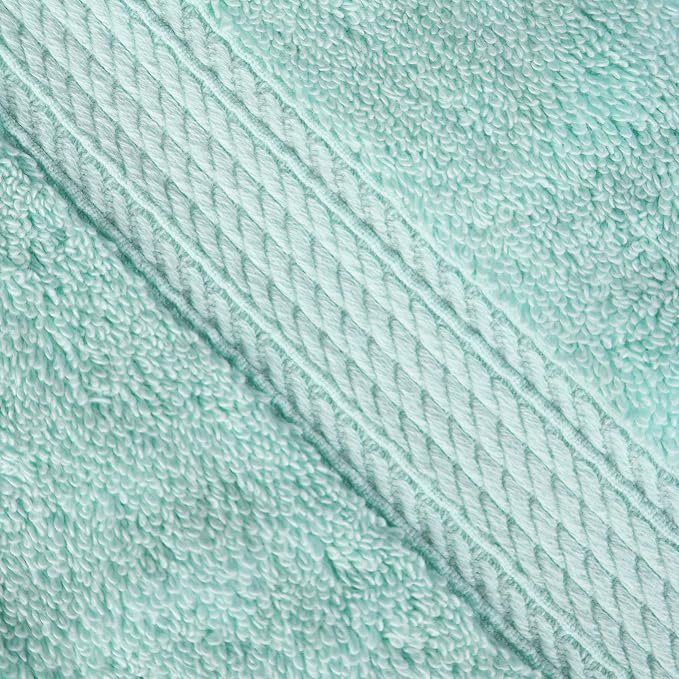 SUPERIOR Egyptian Cotton Ultra Plush & Absorbent, 8 Piece Set, Sea Foam | Quick Dry, Soft Luxury Towel Set, Bath Essentials, Guest Bath, Spa, 2 Bath, 2 Hand, 4 Face Towels, Madeline Towels