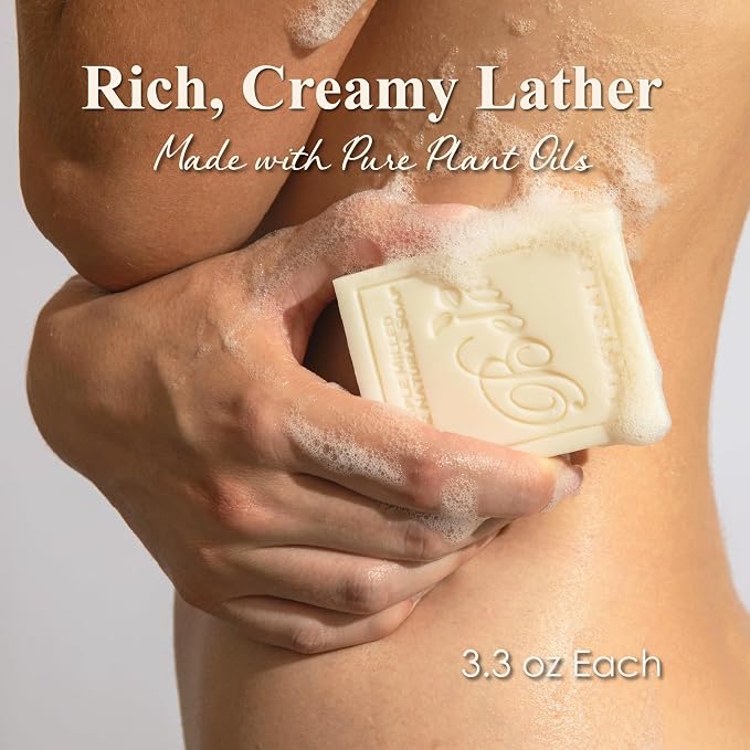 BELA Extra Creamy Goat Milk Soap 3.3 OZ Pack of 12, Long Lasting French Triple Milled Bar Soap Enriched with Organic Shea Butter, Hand, Face and Body Wash Bar, Made in Australia