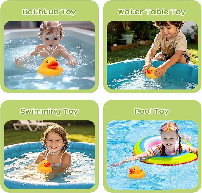 Baby Bath Toys Spraying Duck for Toddlers, Water Play Sprinkler for Babies | Cute Duck Design Bathtub Pool Water Toys with Fountain Spray, Fun Baby Bath Companion, Baby Boys Girls Birthday Gifts 12M+