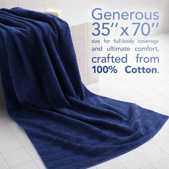 American Soft Linen 100% Cotton Luxury Turkish Towels, 35x70 XL Bath Sheet | Soft Absorbent Quick Dry OEKO Tex Standard 100 Certificated Durable Machine Washable Breathable Premium Hotel Quality