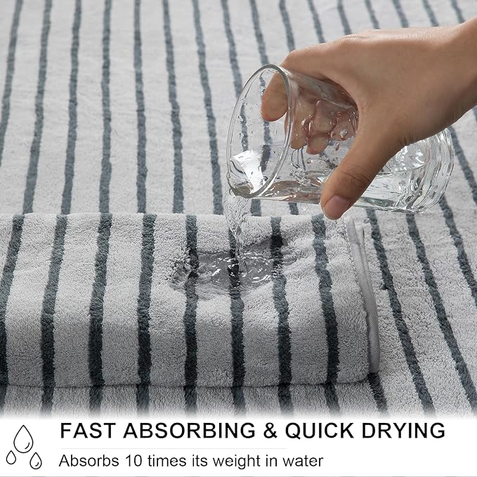 Mistyrose Bath Towels,4 Pack Dark Grey 35"x70" Large Bath Towel Microfiber Absorbent XL Bath Sheets Super Soft Towels for Bathroom Quick Dry Oversized Shower Towels for Family Hotel Spa Gym