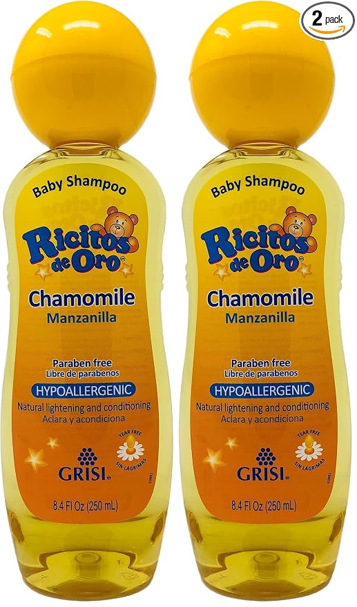 Ricitos de Oro Chamomile Baby Shampoo, Hypoallergenic Tear Free Baby Shampoo with Chamomille Extract; 8.4 Fl Oz (Pack of 2)