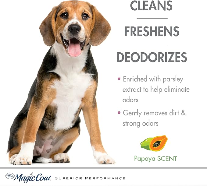 Four Paws Magic Coat Dog Shampoos for Dogs, Dog Grooming Supplies, Dog Bathing Supplies, Made in USA | Odor control dog wash, freshens & cleans, with parsley extract to help neutralize odors, paraben-free, all coat types