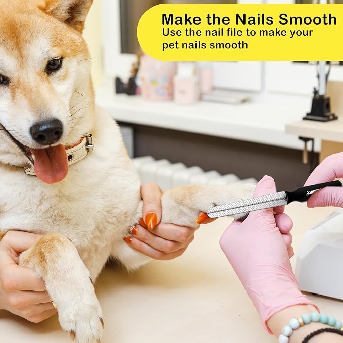 Candure Dog Nail Clippers for Pet Grooming - Professional Cat Nail Trimmers Suitable for Small to Medium Breeds with a Safety Guard & Nail File | Pet Nail Clipper