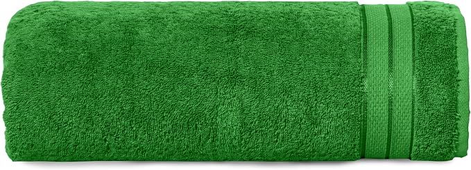 Elegant Comfort Three Line Popcorn Towel Set for Bathroom 35 x 70 inches, Premium Hotel Quality 1-PACK Jumbo Towels, 100% Turkish Cotton,Soft and Durable, Quick Dry and Highly Absorbent, Emerald Green