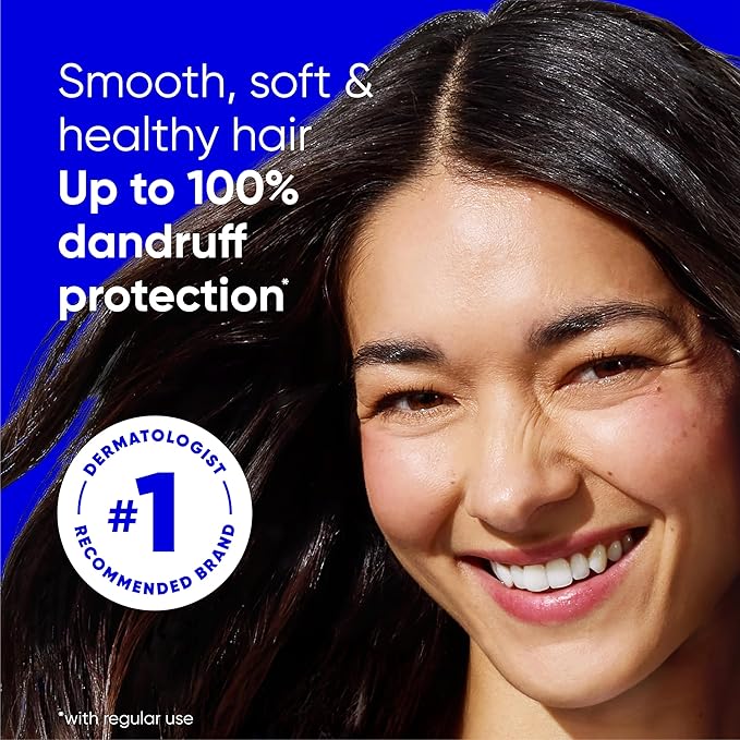 Head & Shoulders Anti-Dandruff Shampoo and Conditioner for Women | Smooth & Silky 2-in-1 | 1% Pyrithione Zinc, 24-Hour Frizz Control, Soothes Dry & Itchy Scalp, Healthy, Shiny & Smooth, 28.2 Fl Oz