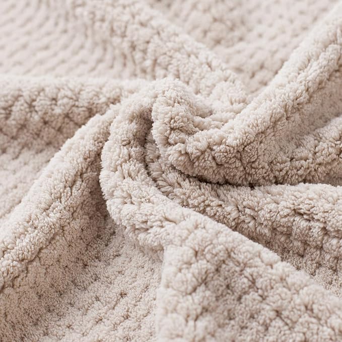Oversized Bath Towels Extra Large 40x80 Inches Bath Sheets for Adults Super Soft Quick Dry Highly Absobent Microfiber Shower Towels (6 Piece,Beige)