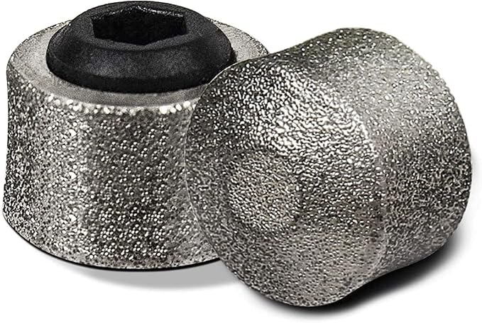 REXIPETS Dog Nail Grinder Replacement Head - Pet Nail Grinder Diamond Tip for Paws- 2 Pack Professional Dog Claw Grinder Bits Replaceable Diamond Nail Grinder Wheel (Short)